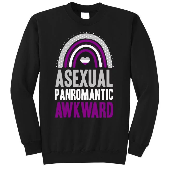 Asexual Panromantic Awkward Asexual Pride Bohemian Rainbow Tall Sweatshirt