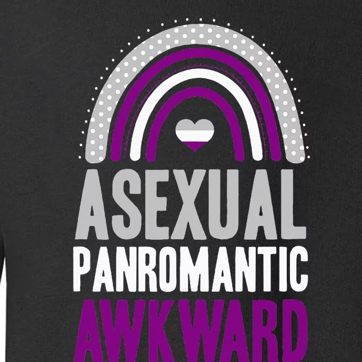 Asexual Panromantic Awkward Asexual Pride Bohemian Rainbow Toddler Sweatshirt