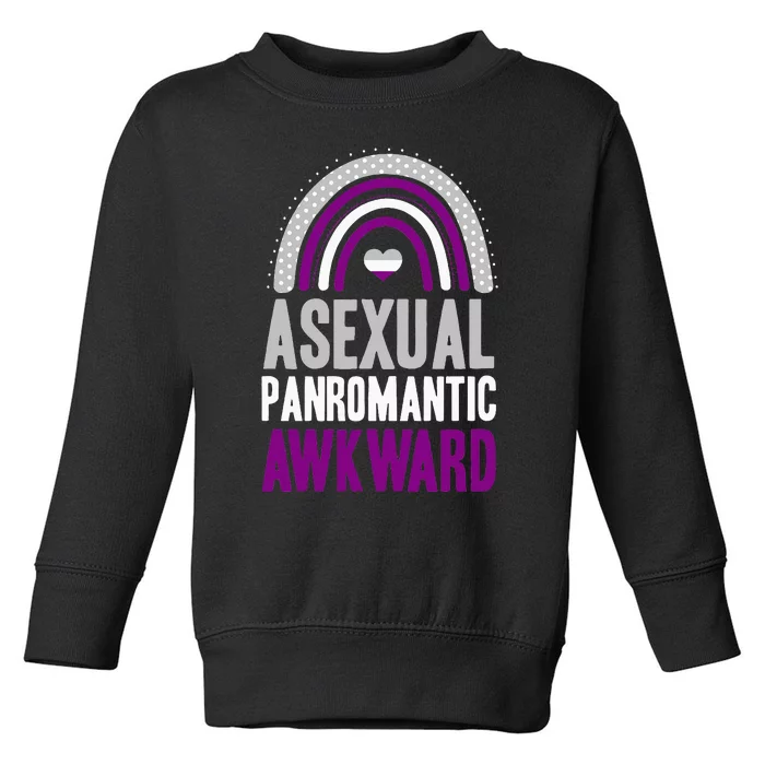 Asexual Panromantic Awkward Asexual Pride Bohemian Rainbow Toddler Sweatshirt