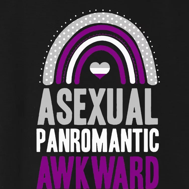 Asexual Panromantic Awkward Asexual Pride Bohemian Rainbow Women's Crop Top Tee