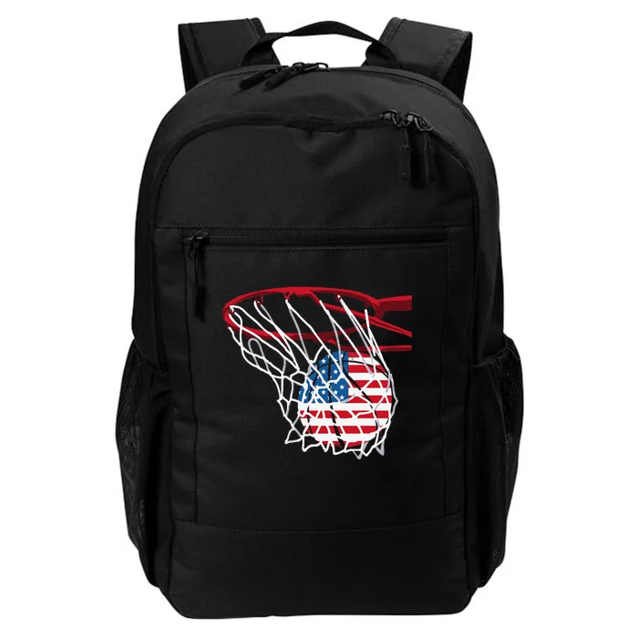 American Patriotic Basketball 4th Of July US Flag Men Daily Commute Backpack