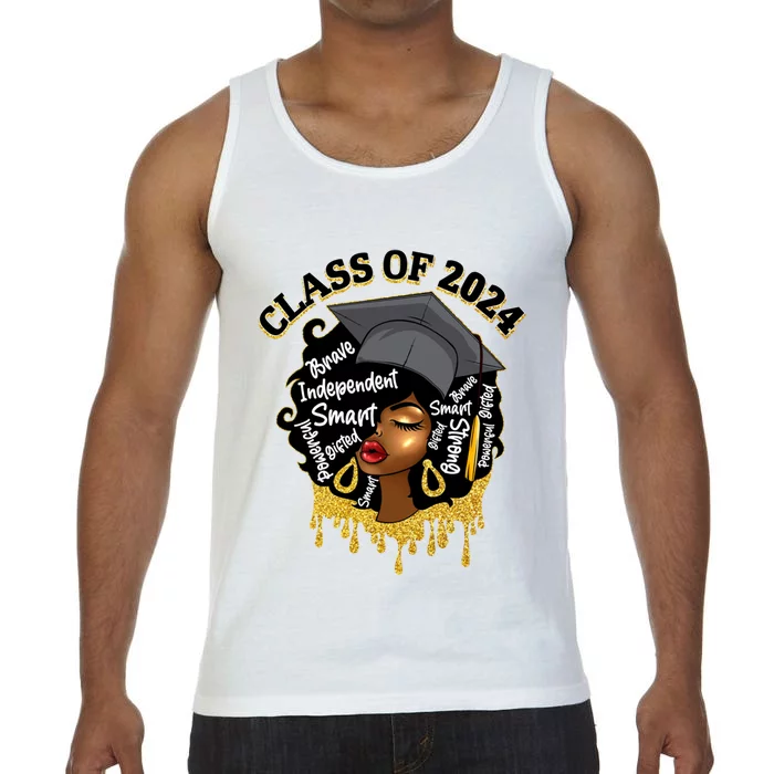 Afro Proud Black Graduation Class Of 2024 Funny Gift Comfort Colors® Tank Top