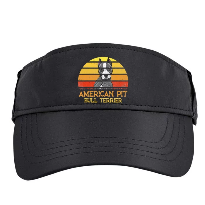 American Pit Bull Terrier Dog Lovers Sunset For Dad Mom Dad Adult Drive Performance Visor