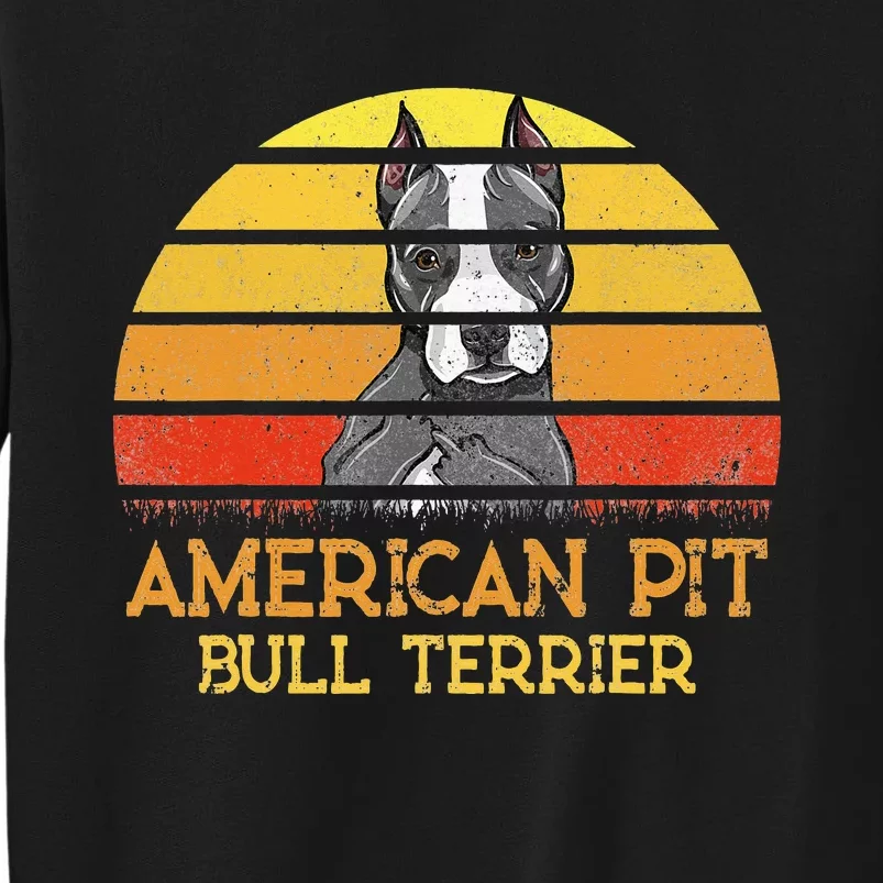 American Pit Bull Terrier Dog Lovers Sunset For Dad Mom Dad Tall Sweatshirt