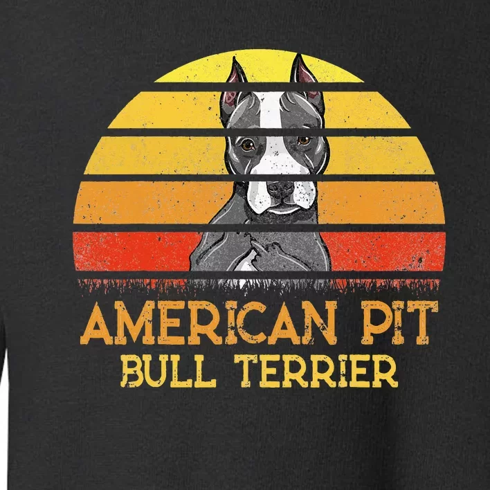 American Pit Bull Terrier Dog Lovers Sunset For Dad Mom Dad Toddler Sweatshirt