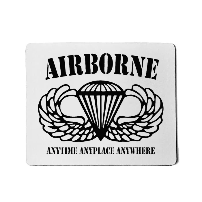 Airborne Paratrooper Black Jump Wings Airborne Tab Mousepad