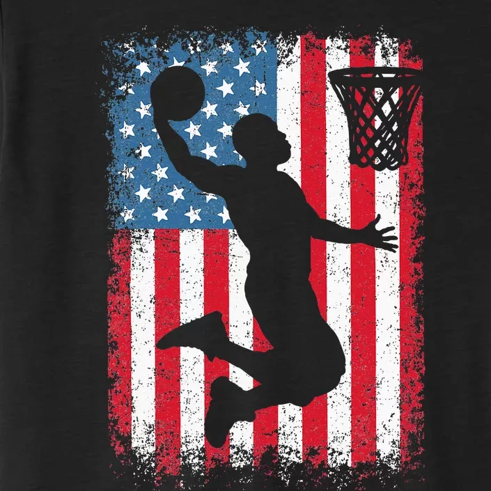 American Patriotic Basketball 4th Of July US Flag Men ChromaSoft Performance T-Shirt