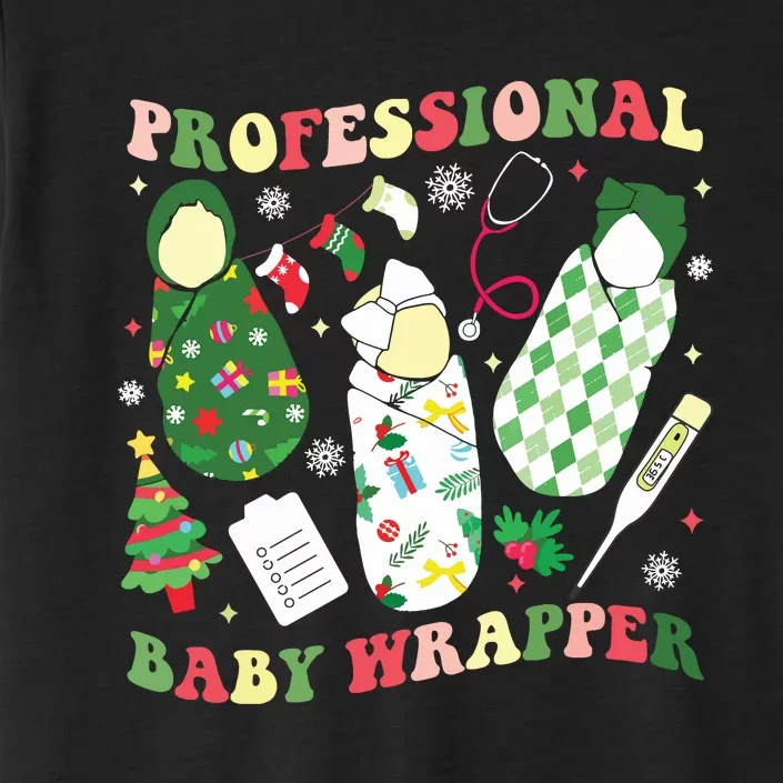 Apdl Professional Baby Wrapper Funny Christmas Nicu Nurse ChromaSoft Performance T-Shirt