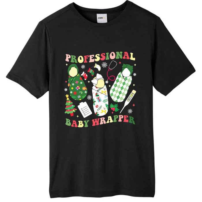 Apdl Professional Baby Wrapper Funny Christmas Nicu Nurse ChromaSoft Performance T-Shirt