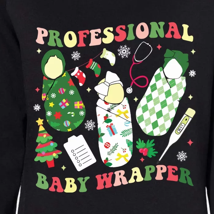 Apdl Professional Baby Wrapper Funny Christmas Nicu Nurse Womens California Wash Sweatshirt