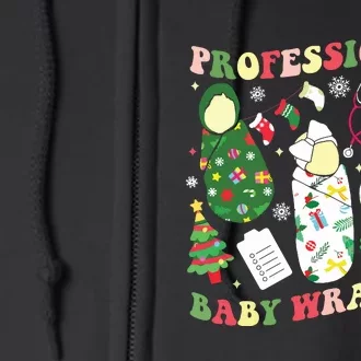 Apdl Professional Baby Wrapper Funny Christmas Nicu Nurse Full Zip Hoodie