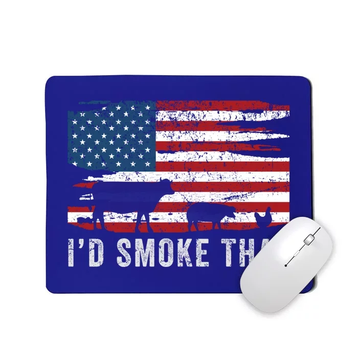 American Pride Bbq Chef 4th Of July Gift Barbecue Gift Mousepad