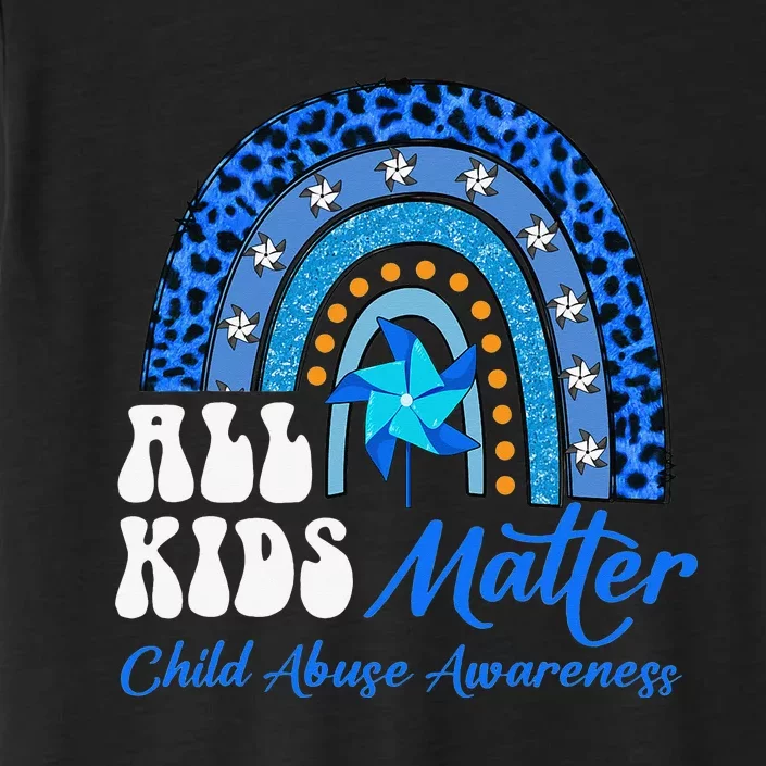 All Pinwheel Blue Rainbow Child Abuse Awareness ChromaSoft Performance T-Shirt