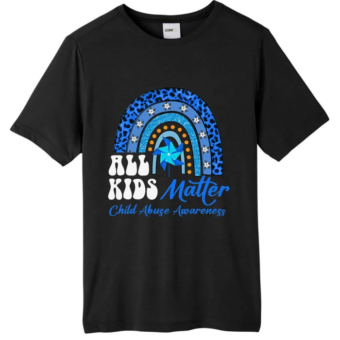 All Pinwheel Blue Rainbow Child Abuse Awareness ChromaSoft Performance T-Shirt