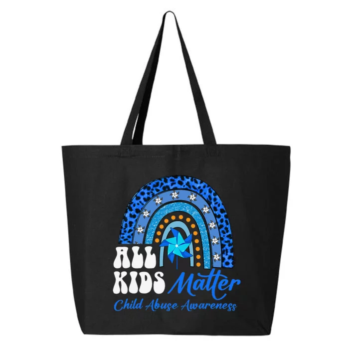 All Pinwheel Blue Rainbow Child Abuse Awareness 25L Jumbo Tote