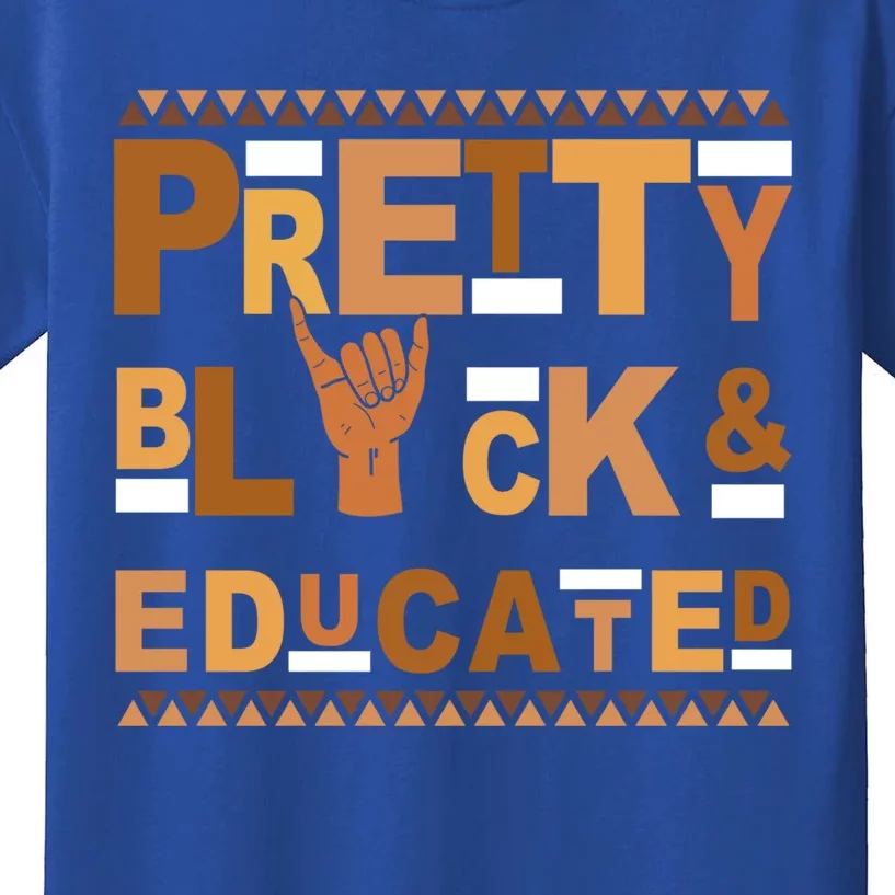 Alpha Pretty Black Educated African American Pride Gift Kids T-Shirt