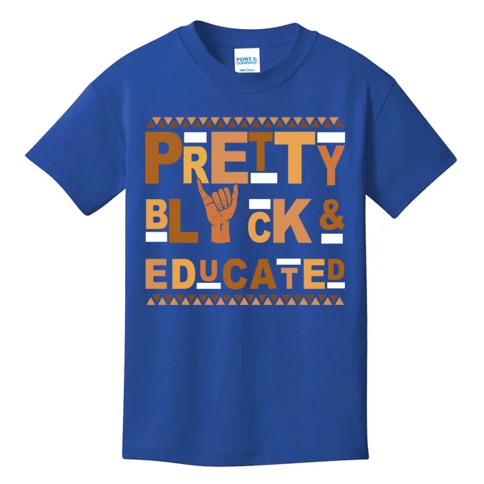 Alpha Pretty Black Educated African American Pride Gift Kids T-Shirt