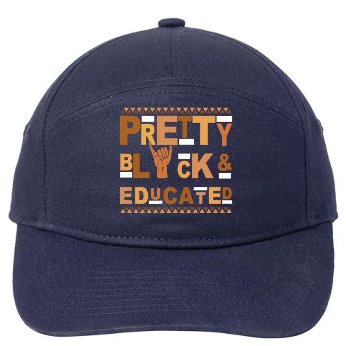 Alpha Pretty Black Educated African American Pride Gift 7-Panel Snapback Hat