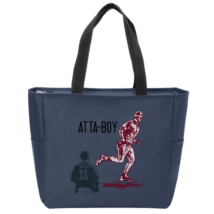 Attaboy Philadelphia Baseball Zip Tote Bag