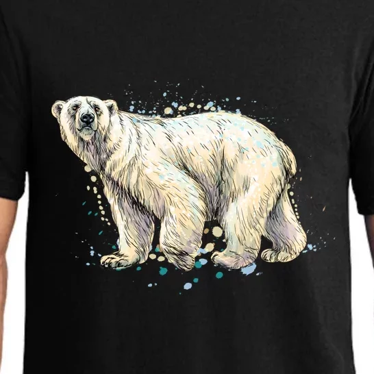 Abstract Polar Bear From A Splash Pajama Set