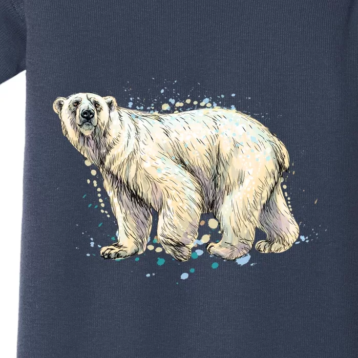 Abstract Polar Bear From A Splash Baby Bodysuit