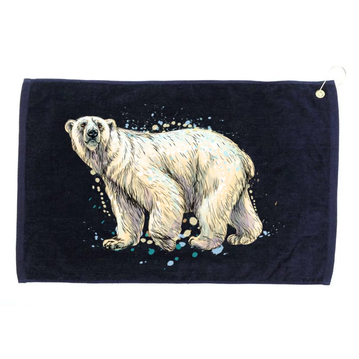 Abstract Polar Bear From A Splash Grommeted Golf Towel