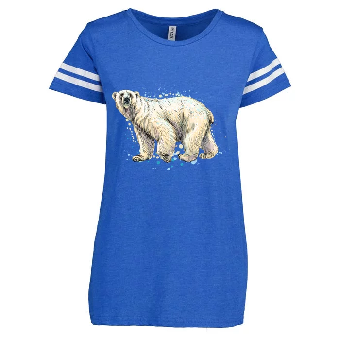 Abstract Polar Bear From A Splash Enza Ladies Jersey Football T-Shirt