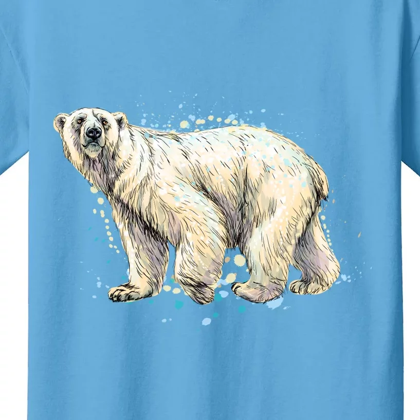 Abstract Polar Bear From A Splash Kids T-Shirt