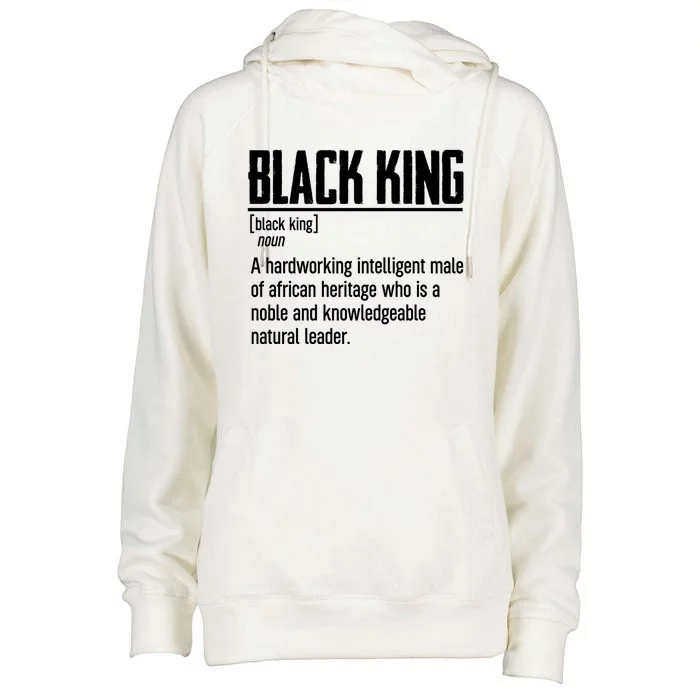 African Pride Black History Month Black King Definition Meaningful Gift Womens Funnel Neck Pullover Hood