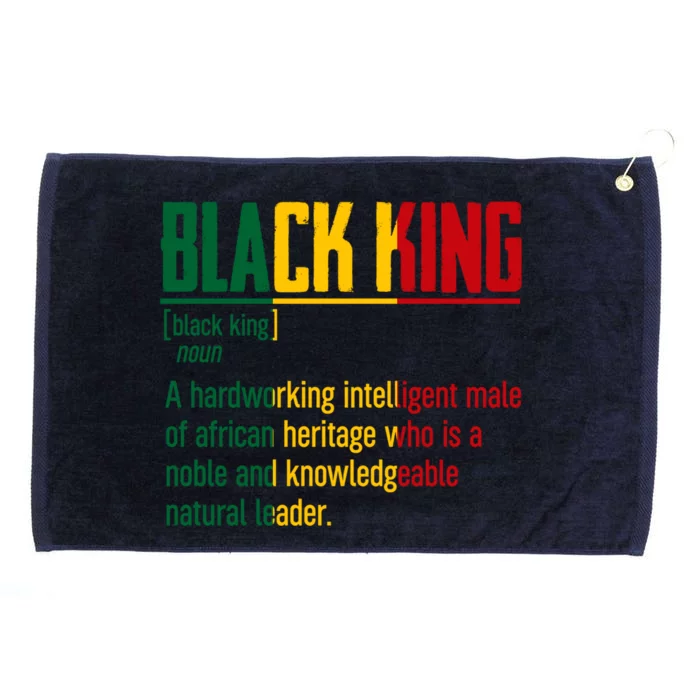 African Pride Black History Month Black King Definition Gift Grommeted Golf Towel