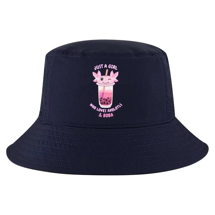 Axolotl Pink Bubble Tea Boba Just A Who Loves Axolotls Great Gift Cool Comfort Performance Bucket Hat