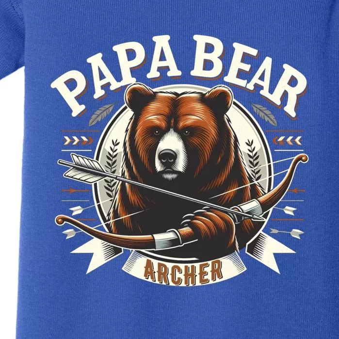 Archery Papa Bear Great Gift Archer Papa Bear Dad FatherS Day Meaningful Gift Baby Bodysuit