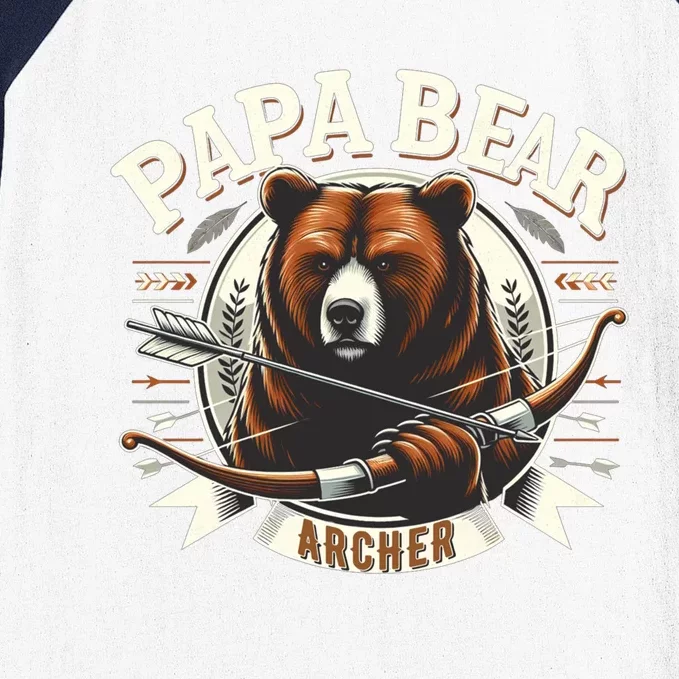 Archery Papa Bear Great Gift Archer Papa Bear Dad FatherS Day Meaningful Gift Baseball Sleeve Shirt