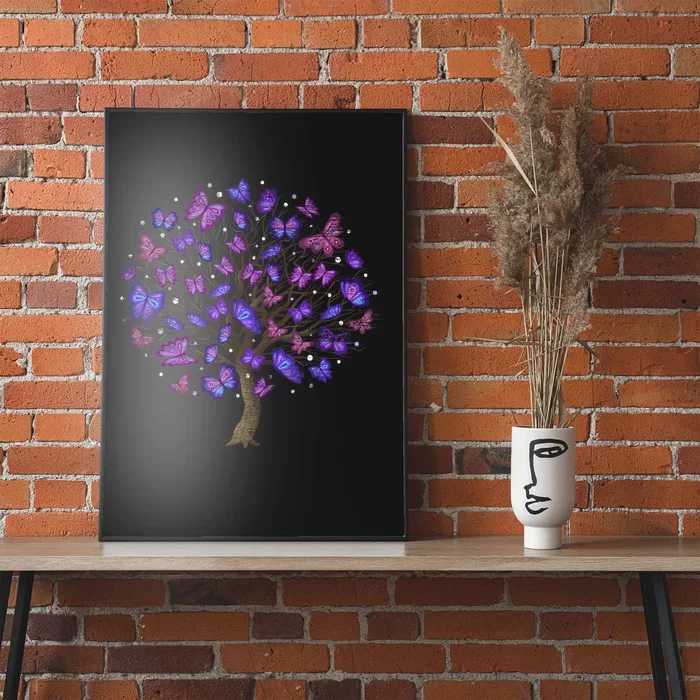 Animal Purple Butterflies Tree Nature Butterfly Poster