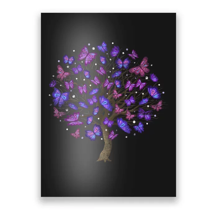 Animal Purple Butterflies Tree Nature Butterfly Poster