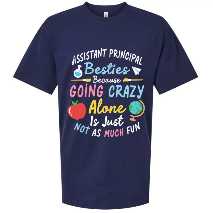 Assistant Principal Besties Assistant Principals Gift Sueded Cloud Jersey T-Shirt