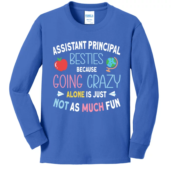 Assistant Principal Besties Gift Kids Long Sleeve Shirt