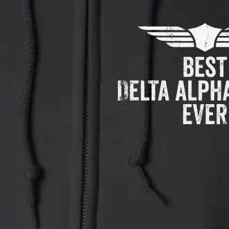 Airplane Pilot Best Dad Flying Gift Full Zip Hoodie