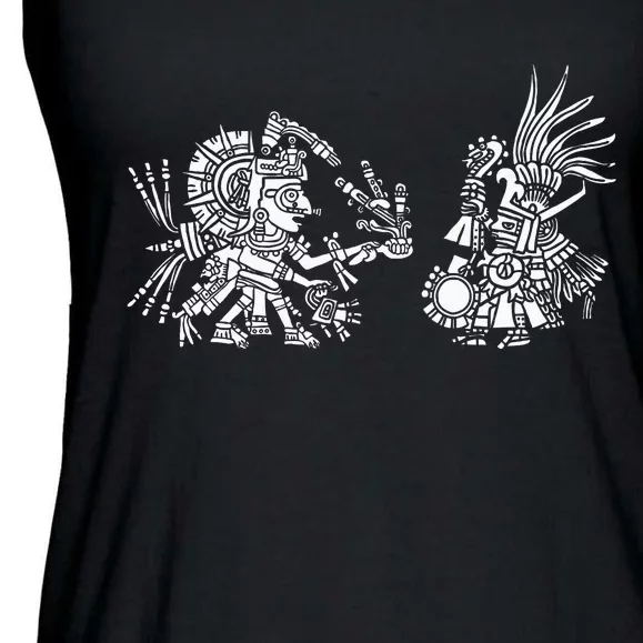 Aztec People Civilization Mask Mexico Face Ethnic Maya Gift Ladies Essential Flowy Tank