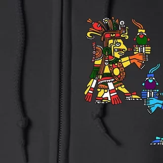 Aztec People Civilization Maya Ancient Mexico Ethnic Full Zip Hoodie