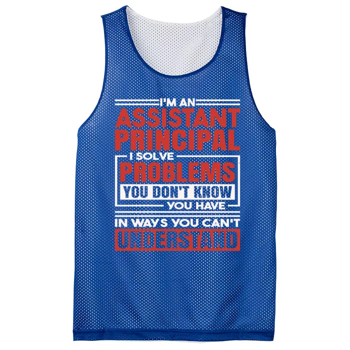 Assistant Principal Cute Gift Mesh Reversible Basketball Jersey Tank