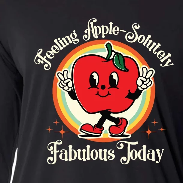 Apple Picking Crew Funny First Apple Picking Matching Family Cooling Performance Long Sleeve Crew