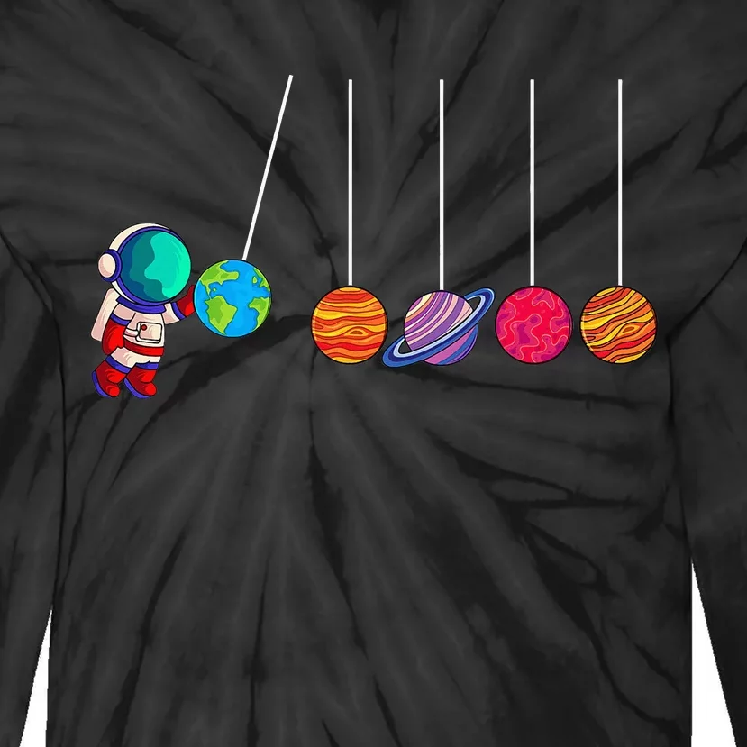 Astrophysicist Planet Cradle Astronomy Tie-Dye Long Sleeve Shirt