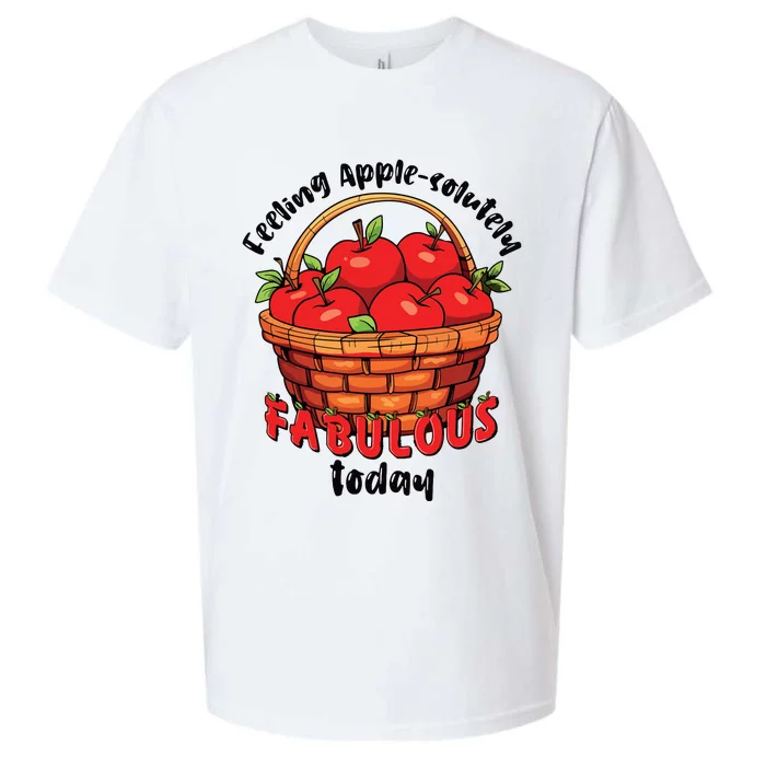 Apple Picking Crew Funny Apple Harvest Matching Family Squad Sueded Cloud Jersey T-Shirt