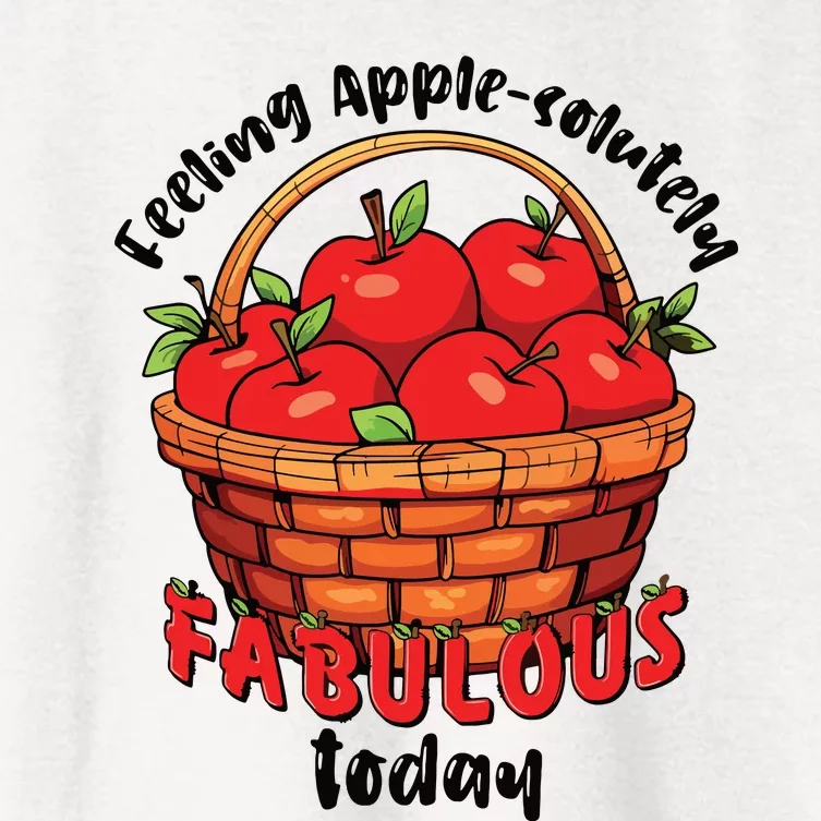 Apple Picking Crew Funny Apple Harvest Matching Family Squad Women's Crop Top Tee