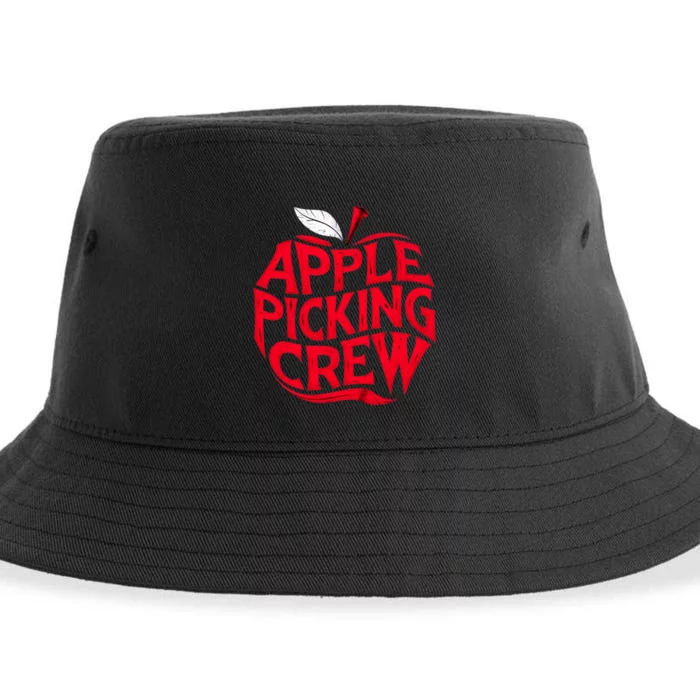 Apple Picking Crew Funny Orchard Harvest Season Fall Autumn Sustainable Bucket Hat