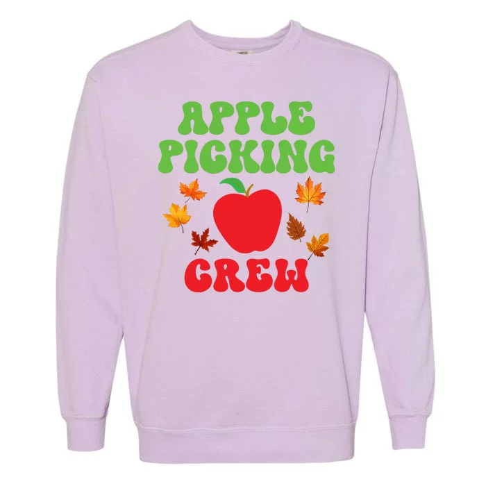 Apple Picking Crew Fall Family Outfit Autumn Fall Apple Lover Apple Picking Garment-Dyed Sweatshirt