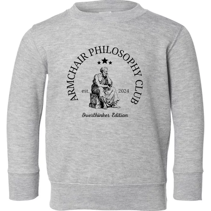 Armchair Philosophy Club Toddler Sweatshirt