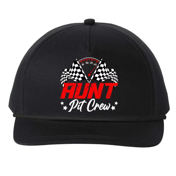 Aunt Pit Crew Birthday Party Race Car Lover Racing Family Snapback Five-Panel Rope Hat