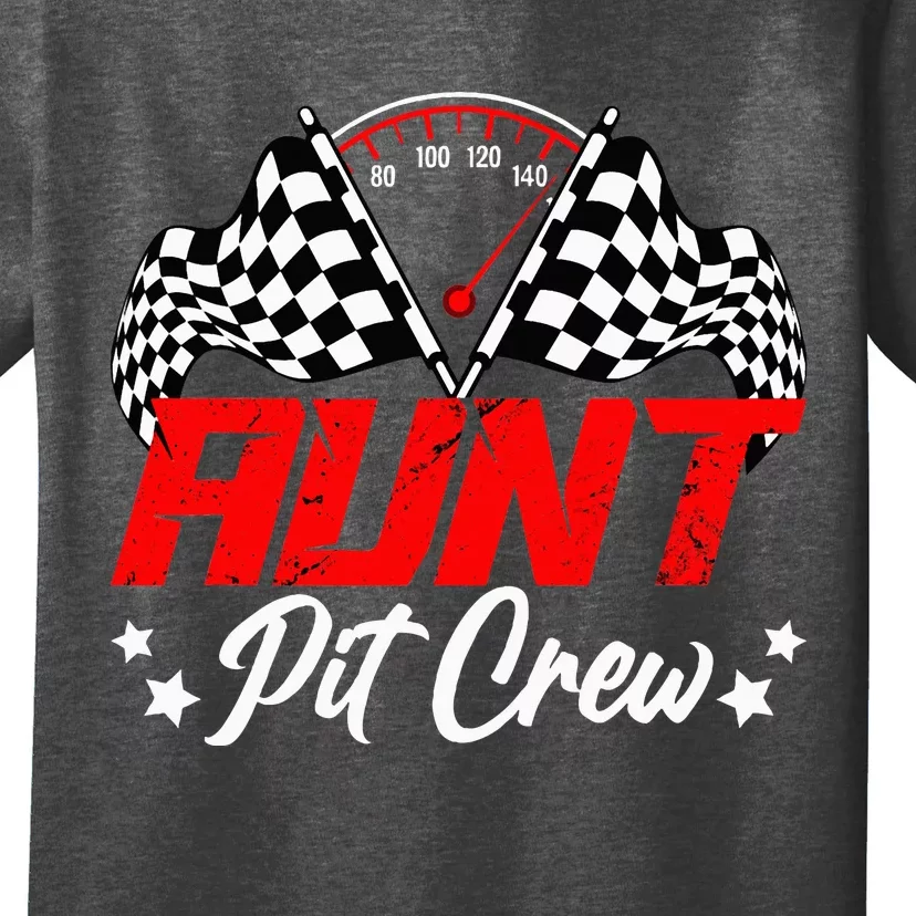 Aunt Pit Crew Birthday Party Race Car Lover Racing Family T-Shirt